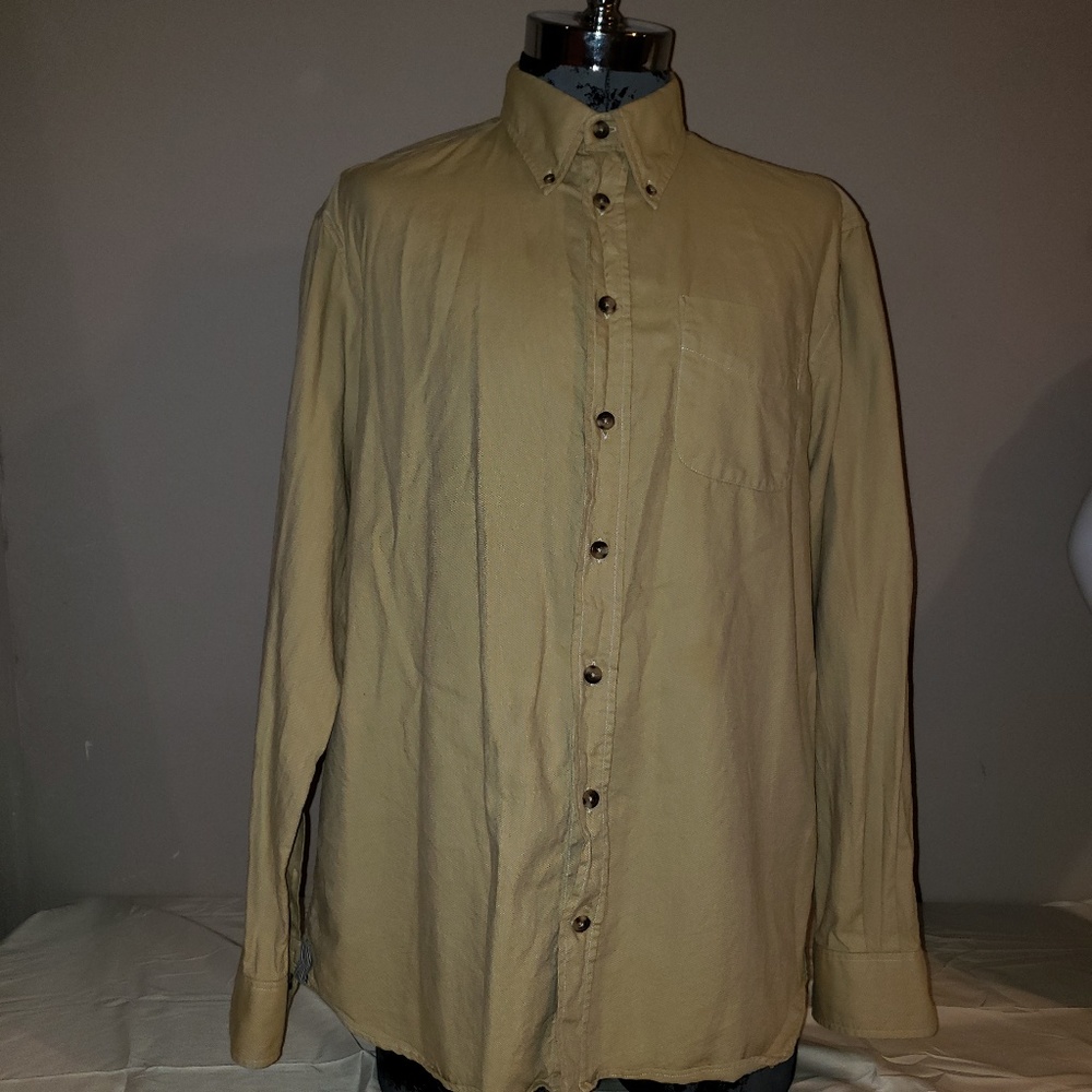 J.L. Powell shirt size L Tan